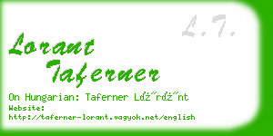 lorant taferner business card